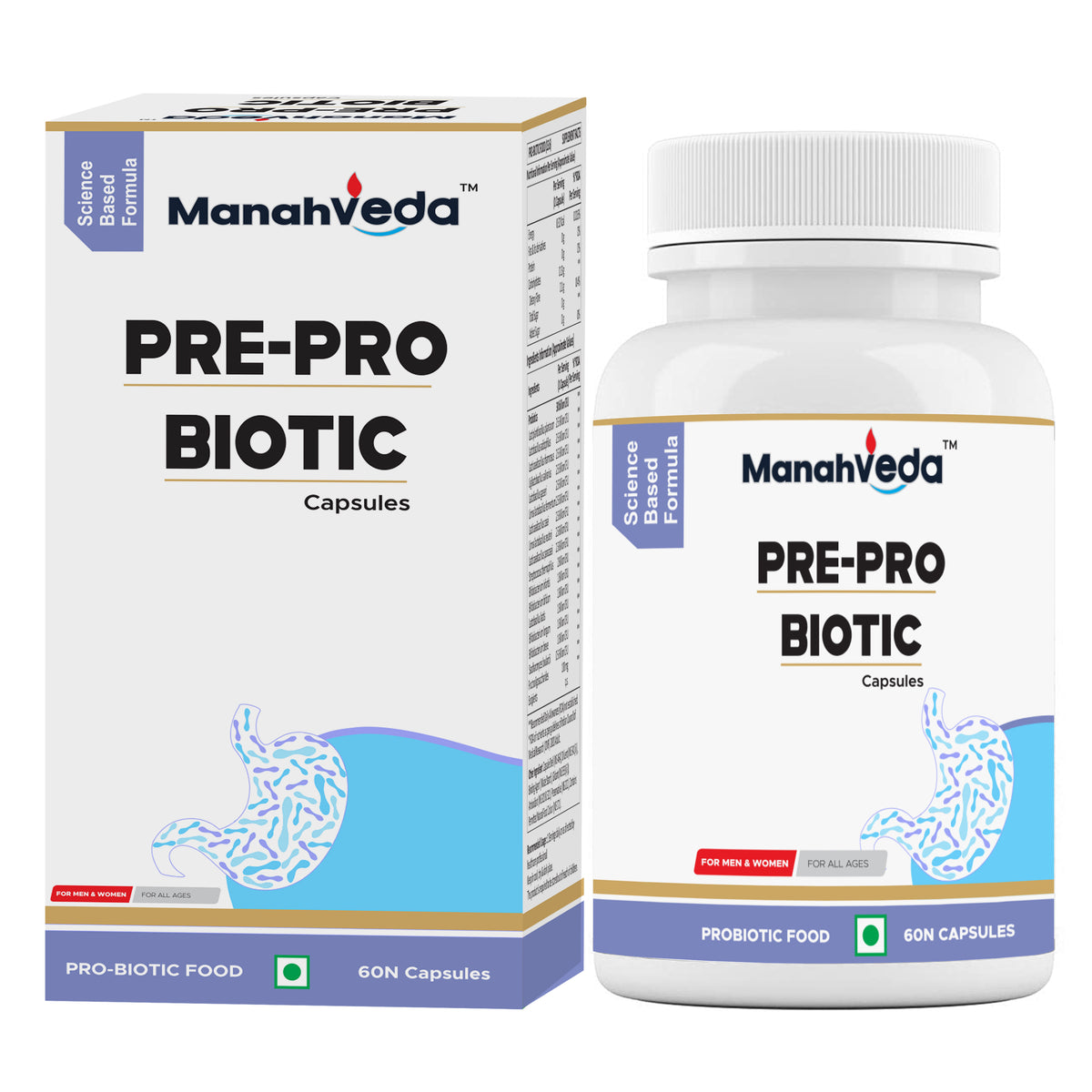 ManahVeda Pre-Pro Biotic Capsule